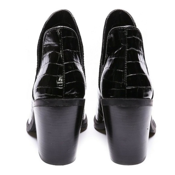 Steve Madden LEV Black Croc Booties - Picture 3 of 11